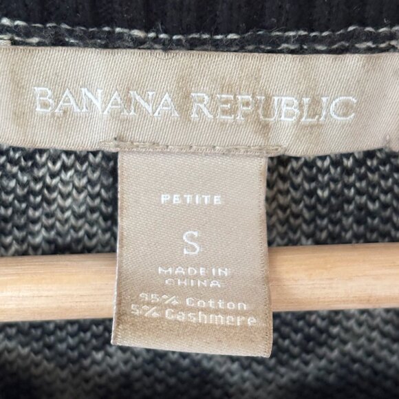 Banana Republic Honeycomb Pattern Cotton/Cashmere Sweater - Women's Petite S - Picture 3 of 3